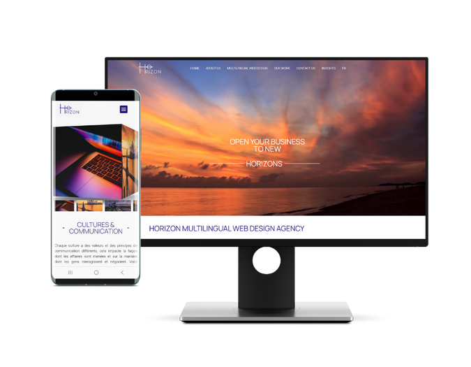 Horizon Multilingual web design agency's website